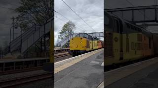 Class37 through Hillington East railways trainvideo train class37 networkrail dieseltrains [upl. by Linnea978]