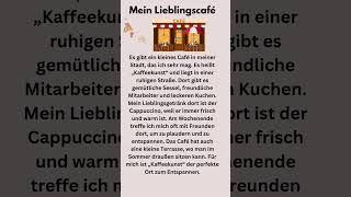 Mein Lieblingscafé Deutsch sprechen und schreiben Deutsch lesen und hören a2 b1 Deutsch lernen [upl. by Chaker]