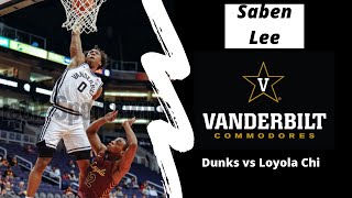 Saben Lee Dunk Highlights vs Loyola Chicago 12 18 2019 [upl. by Ttocs]