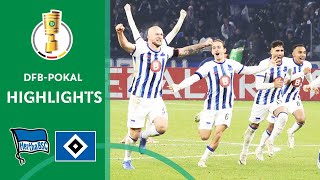 quotLASTMINUTE Herthaquot wins on penalties  Hertha BSC vs Hamburger SV 43  Highlights  DFBPokal [upl. by Lewse]