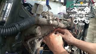 150 cc Cylinder Head Removal [upl. by Esorrebma969]