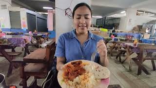 COMIDA DE MERCADO EN EL SALVADOR 🥰😋 CUANTO CUESTA 😲 [upl. by Odeen]