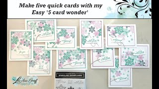 Sparkling Snowflakes 5 card wonder [upl. by Normak]