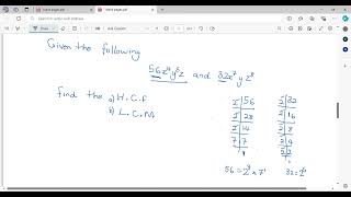 HCF and LCM with variable part1 n1 [upl. by Fulks574]