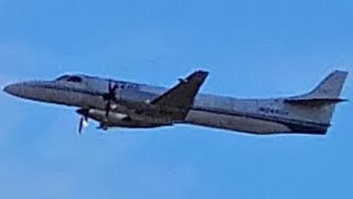 RARE Ameriflight Fairchild Swearingen Metroliner N244DH Takeoff from PDX [upl. by Darrell]