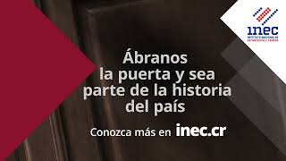 INEC Costa Rica  Ábranos la puerta y sea parte de la historia del país [upl. by Kermy]