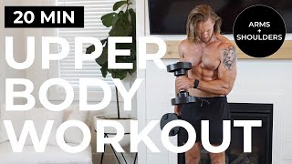 20 Min KILLER Arm and Shoulder Workout  Dumbbell Arm Workout [upl. by Gschu]