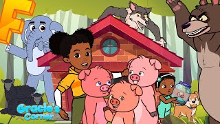 The Three Little Pigs  More Fun Nursery Rhymes and Kids Song  Gracie’s Corner Compilation [upl. by Mansur44]