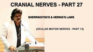 CRANIAL NERVES  PART 27SHERRINGTONS amp HERINGS LAWSOCULAR MOTOR NERVES  PART 13 [upl. by Dyun]