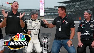 AJ Allmendinger puts Kaulig Racing into victory lane at Indianapolis  Motorsports on NBC [upl. by Buffum]