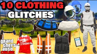 GTA 5 TOP 10 CLOTHING GLITCHES AFTER PATCH 168 IAA BADGE JOGGERS MODDED SCUBA FIT AND MORE [upl. by Eintrok]