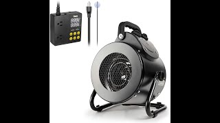 iPower Electric Heater Fan with Digital Cooling Thermostat Controller for Greenhouse Grow Tent [upl. by Resay]