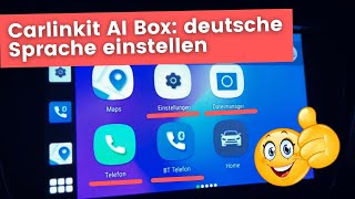 Carlinkit Carplay AI Box deutsche Sprache einstellen [upl. by Livvie870]