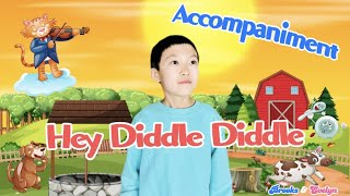 Hey Diddle Diddle Nursery RhymeInstrumental Accompaniment w LyricsAccompaniment for Kids Practice [upl. by Nadabus]