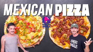 TACO BELL MEXICAN PIZZA BATTLE  SONS OF SAM THE COOKING GUY [upl. by Liebermann]