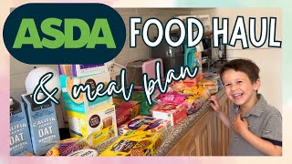 ASDA FOOD HAUL amp MEAL PLAN  GROCERY HAUL UK [upl. by Aleihs]