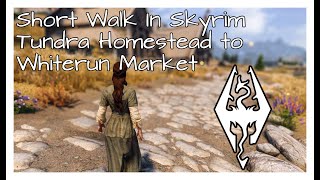 Short Walk In Skyrim Tundra Homestead to Whiterun Market [upl. by Karim]