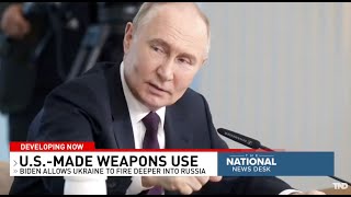 Putin could retaliate after Ukraine fired longrange US weapons into Russia [upl. by Wenona335]