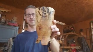 Woodturning  A Three Legged Vase  Spalted Oak [upl. by Annahpos]