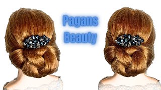 ❤️ Easy Elegant Classy Low Braided Bun Hairstyle  Pagans Beauty [upl. by Coady591]