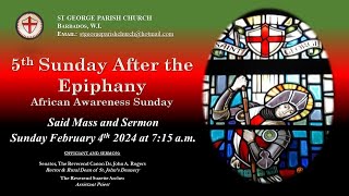 The Fifth Sunday after the Epiphany Year B [upl. by Rosner]