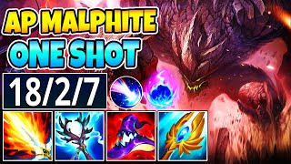 FULL BURST AP MALPHITE  SEASON 14 ONESHOT  League of Legends [upl. by Nonna]