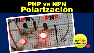 Transistor PNP vs NPN Polarización  El Aula virtual de makordoba [upl. by Eva446]