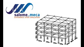 SALOME MECA Frame Structure Simulation [upl. by Enneiviv]