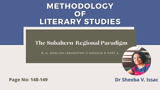 The SubalternRegional Paradigm Part 01 of 05 [upl. by Namya]