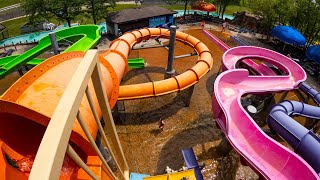 Caribbean Cove Water Slides at Hurricane Harbor Rockford IL [upl. by Custer]