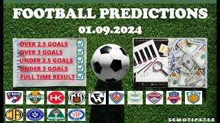 Football Predictions Today 01092024Today Match PredictionFootball Betting TipsSoccer Betting [upl. by Marj711]