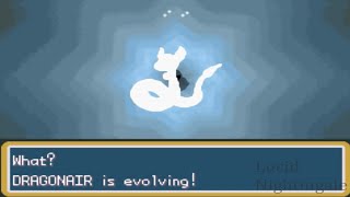 Pokemon Fire Red Dratini Evolves to Dragonair and to Dragonite [upl. by Aylmar453]