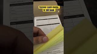 Forever cash memo or bill book [upl. by Nnarefinnej]