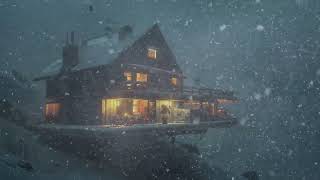 Fierce Snowstorm Freezes at the Cliff House  Howling Wind  Nature Sounds for Sleeping Relaxing [upl. by Viviana923]