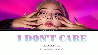 Adaliatta  I dont care lyrics [upl. by Assenyl]