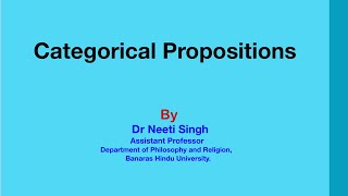 Categorical Propositions in Classical Logic Categorical Logic [upl. by Hooge65]