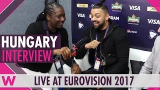 Joci Pápai Hungary interview  Eurovision 2017  wiwibloggs [upl. by Summer]