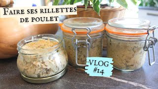 Faire ses rillettes de poulet maison Vlog 14 [upl. by Ycak]