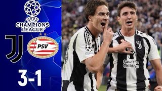 Juventus  PSV 31 Highlights UEFA Champions League 202425 juve vs psv [upl. by Eirene]