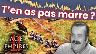 Je 1V1 un SPAMMEUR avec  de 5000 GAMES à son actif  AGE OF EMPIRES 2 1350 elo [upl. by Harsho]