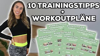 TOP 10 TRAININGSTIPPS für Zuhause  8 TRAININGSPLÄNE  Traumkörper zuhause aufbauen [upl. by Hgalehs282]