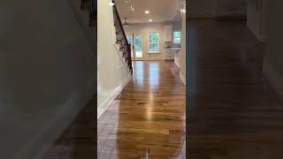 Hardwoods are finished Whatcha think hardwoodfloors dreamhome construction [upl. by Adnoyek465]