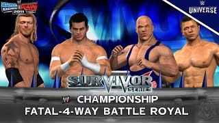 BATTLE ROYAL Evan Bourne vs Edge vs Kurt Angle vs The Miz  WWE Championship  WWE SvR 2011 [upl. by Uhayile]