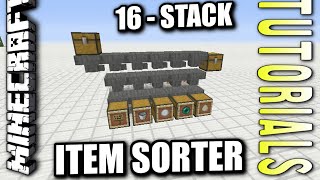 Minecraft Bedrock  ITEM SORTER 🗃️  16 stack  Tutorial  MCPE  Xbox  Switch  Windows 10 [upl. by Amairam67]