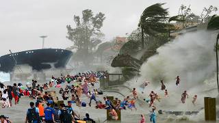 850000 people are evacuated Winds 265 kmh typhoon Bebinca hit China [upl. by Beatriz]