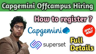 Capgemini Superset Registration Process  Step by Step  Capgemini Offcampus hiring 2020 [upl. by Asira520]