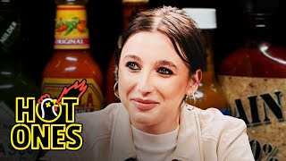 Emma Chamberlain Goes for the Glory While Eating Spicy Wings  Hot Ones [upl. by Forcier]