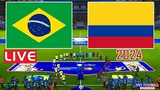 LIVE  BRAZIL VS COLOMBIA 2024 FINAL COPA AMERICA USA  Full Match All Goals  PES [upl. by Dreddy140]