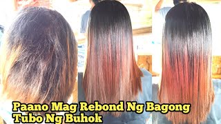 New Hair Growth How To Rebond Rebonding Tutorial [upl. by Aneerhs]