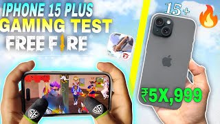 iPhone 15 plus gaming review with handcam  free fire in iPhone 15 Plus  iPhone 15 Plus Diwali sale [upl. by Asirram]